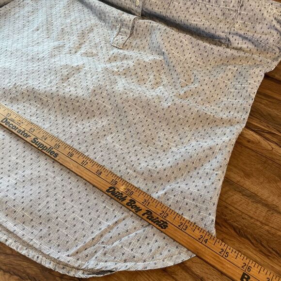 Merona Women's XXL Long Sleeve Blue Print Shirt Long sleeve 1/2 button cotton - Picture 9 of 11